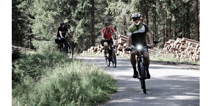 Hüttendorf - WLAN - Neuschönau - INNs HOLZ Chaletdorf im Sommer Radfahren Mountainbike - INNs HOLZ Chaletdorf
