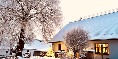 Hüttendorf - Hunde: erlaubt - Landhaus Chalet - Winterstimmung - Das MUSSEA Landhaus Chalet & Scheunenloft