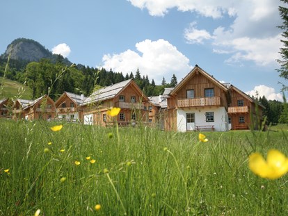 Hüttendorf - Doppelbett - AlpenParks Hagan Lodge Altaussee