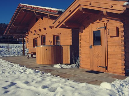 Hüttendorf - Sauna: im Hauptgebäude - Wenighof Chalets