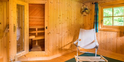 Hüttendorf - Schwerpunkt: Bikeurlaub - Sauna für Chalet Sepp und Chalet Bascht - Chalet Marolden