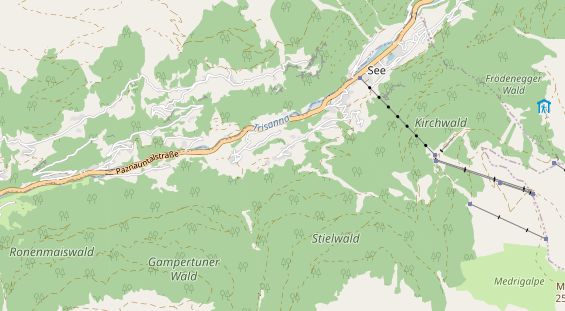 Chaletdorf auf Karte