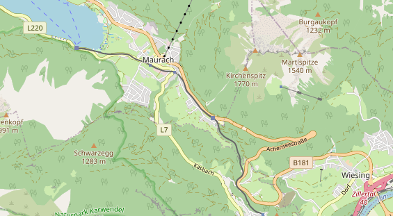 Chaletdorf auf Karte