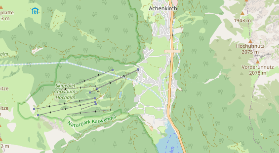 Chaletdorf auf Karte