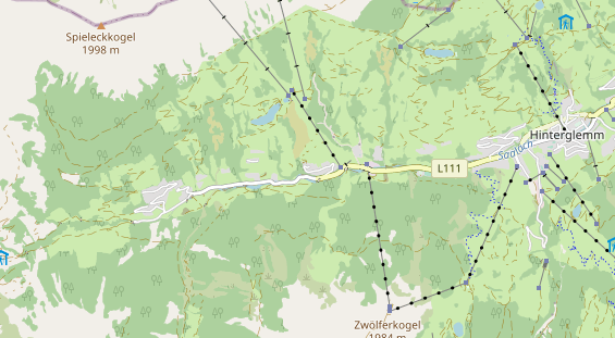 Chaletdorf auf Karte