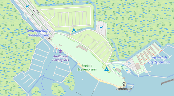 Chaletdorf auf Satellitenbild