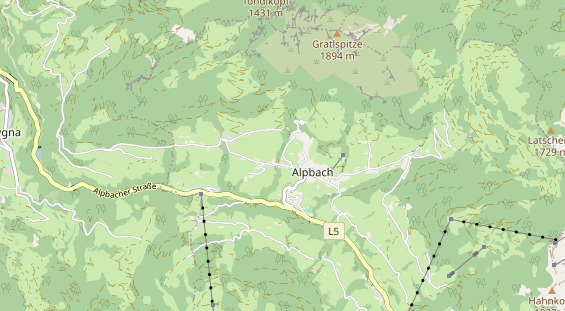 Chaletdorf auf Karte