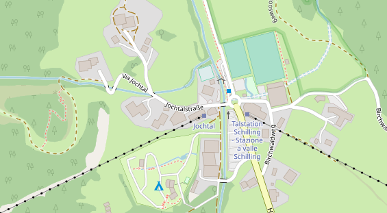 Chaletdorf auf Satellitenbild