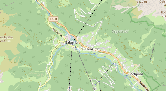 Chaletdorf auf Karte