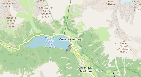 Chaletdorf auf Karte