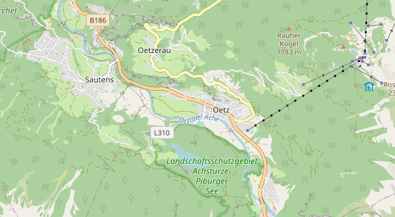 Chaletdorf auf Karte