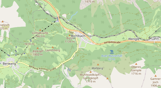 Chaletdorf auf Karte