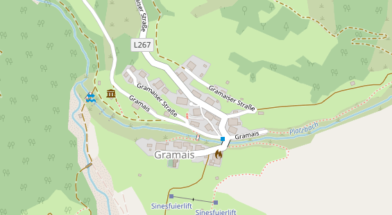 Chaletdorf auf Satellitenbild