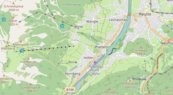 Chaletdorf auf Karte