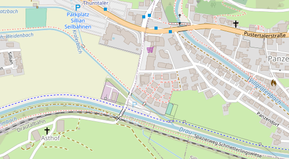 Chaletdorf auf Satellitenbild