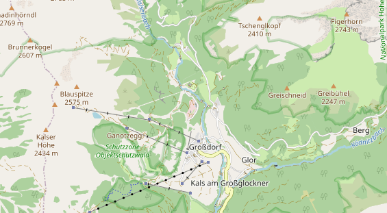 Chaletdorf auf Karte