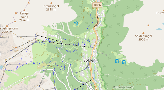 Chaletdorf auf Karte
