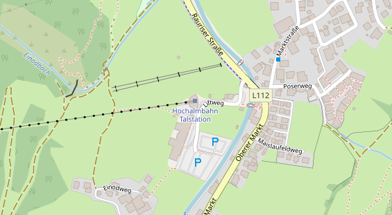 Chaletdorf auf Satellitenbild