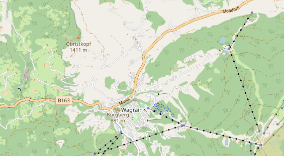 Chaletdorf auf Karte
