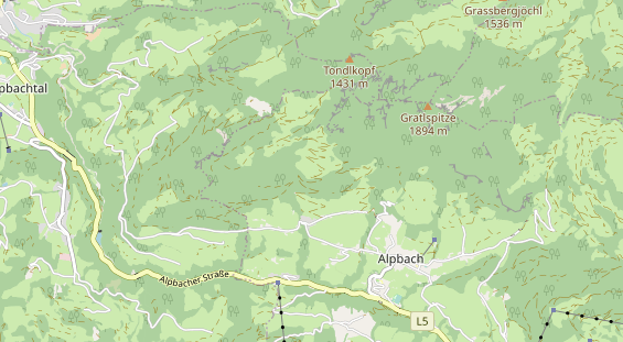 Chaletdorf auf Karte