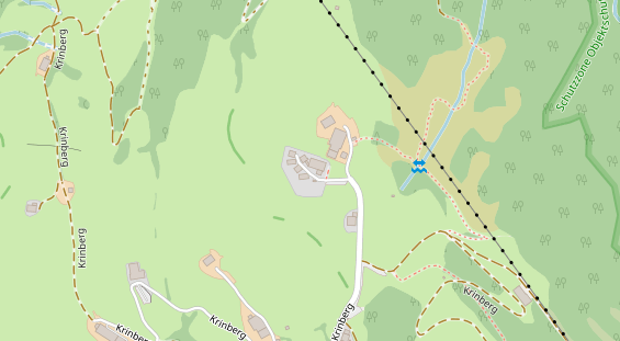 Chaletdorf auf Satellitenbild