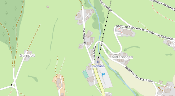 Chaletdorf auf Satellitenbild