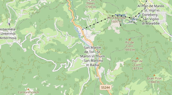 Chaletdorf auf Karte