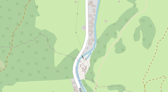 Chaletdorf auf Satellitenbild