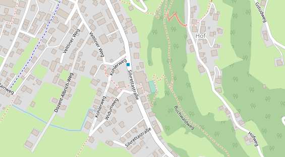 Chaletdorf auf Satellitenbild