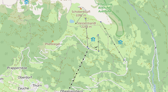 Chaletdorf auf Karte