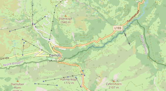Chaletdorf auf Karte
