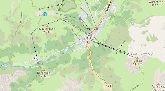 Chaletdorf auf Karte