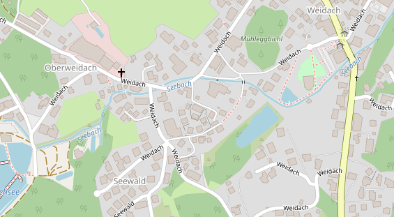 Chaletdorf auf Satellitenbild