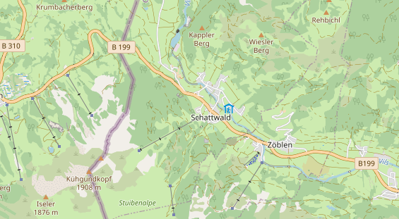 Chaletdorf auf Karte