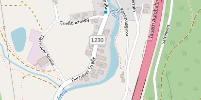 Chaletdorf auf Satellitenbild
