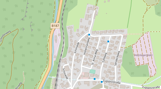 Chaletdorf auf Satellitenbild