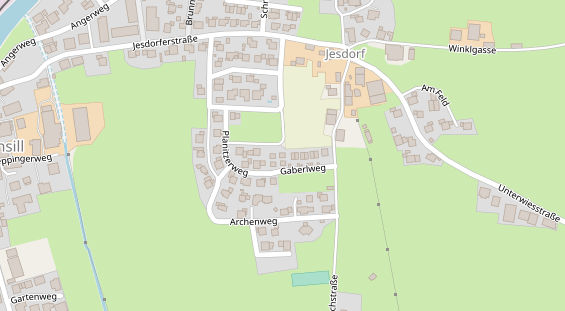 Chaletdorf auf Satellitenbild