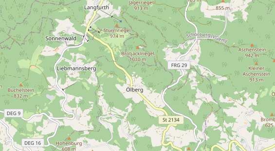 Chaletdorf auf Karte