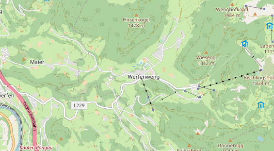 Chaletdorf auf Karte