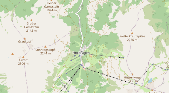 Chaletdorf auf Karte