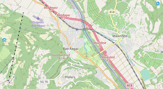 Chaletdorf auf Karte