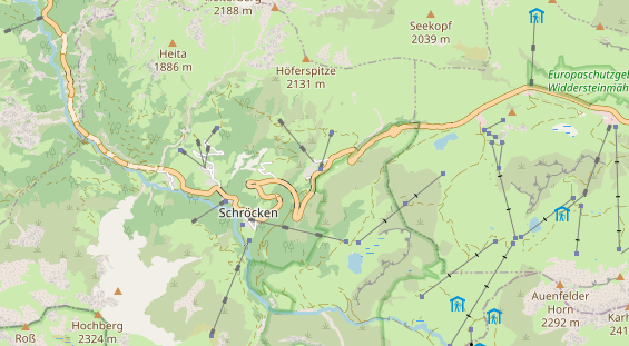 Chaletdorf auf Karte