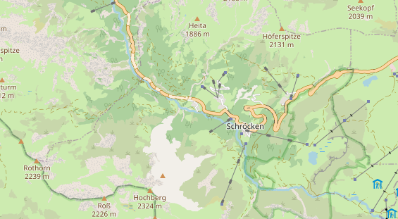 Chaletdorf auf Karte