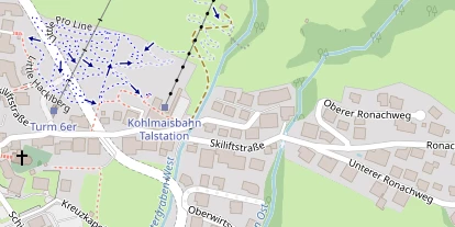 Chaletdorf auf Satellitenbild