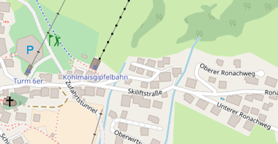 Chaletdorf auf Satellitenbild