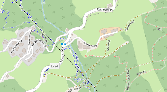 Chaletdorf auf Satellitenbild