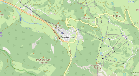 Chaletdorf auf Karte