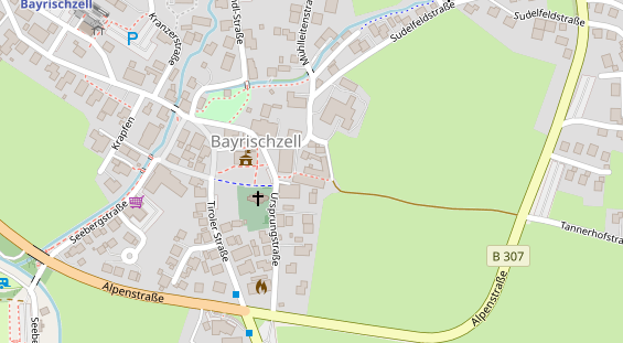 Chaletdorf auf Satellitenbild