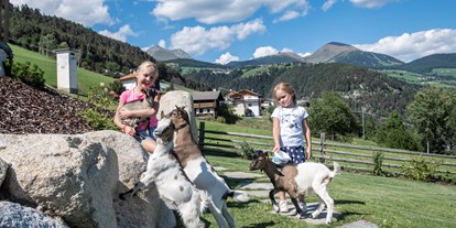 Hüttendorf - Anreise mit dem Auto - Meransen - Tiere Streichelzoo - Dilia Dolomites