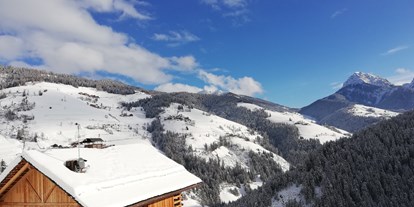 Hüttendorf - offener Kamin - Italien - Naturchalet im Winter - Natur Chalet 